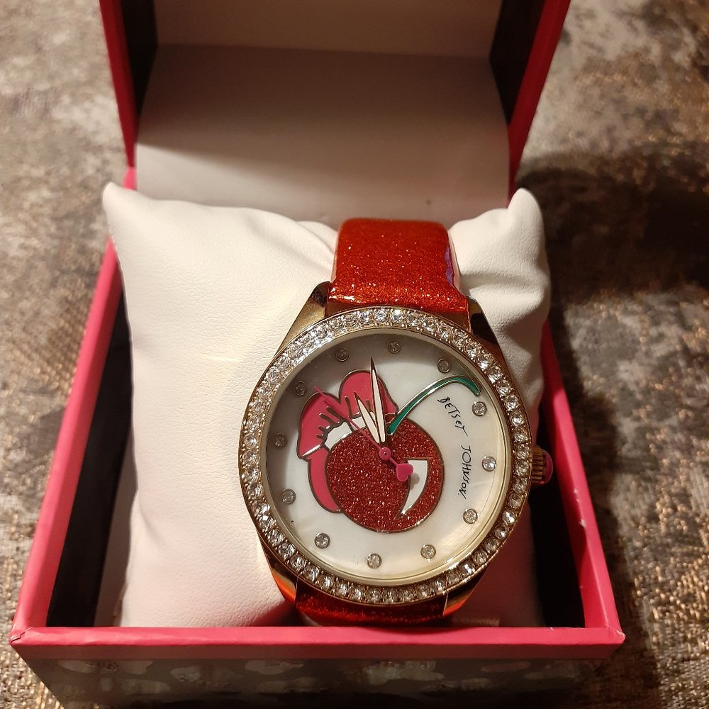 New Betsy Johnson Cherry watch